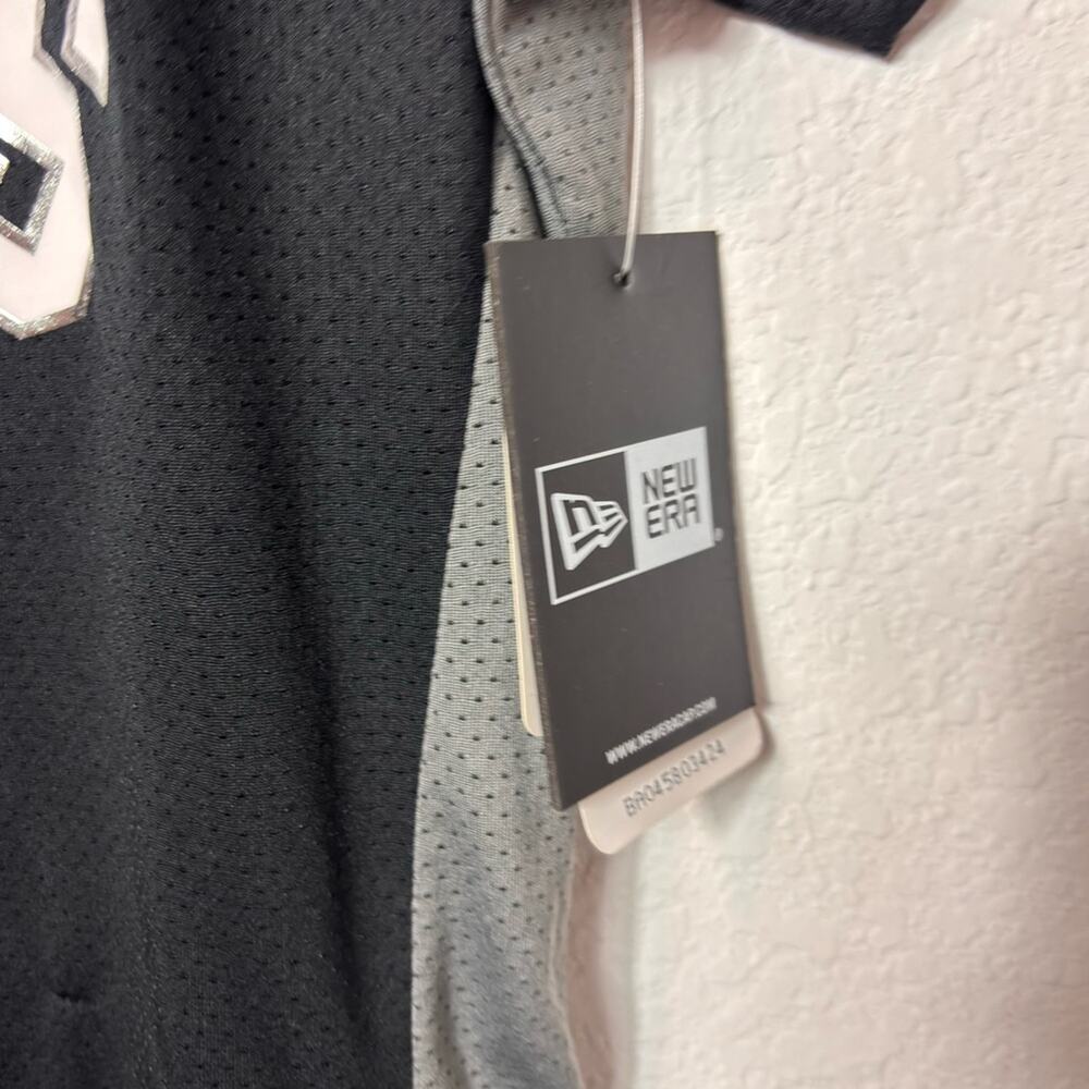 NEW ERA SPURS SAN ANTONIO BLACK GREY WOMEN T-SHIRT SIZE LARGE BRAND NEW WITH TAG - Picture 6 of 6